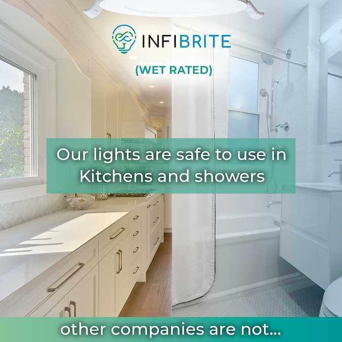 Infibrite Canless Slim Round Recessed 12-Pack 6-in LED Remodel or New Construction White Airtight Ic Baffle Canless Recessed Light Kit - Image 11