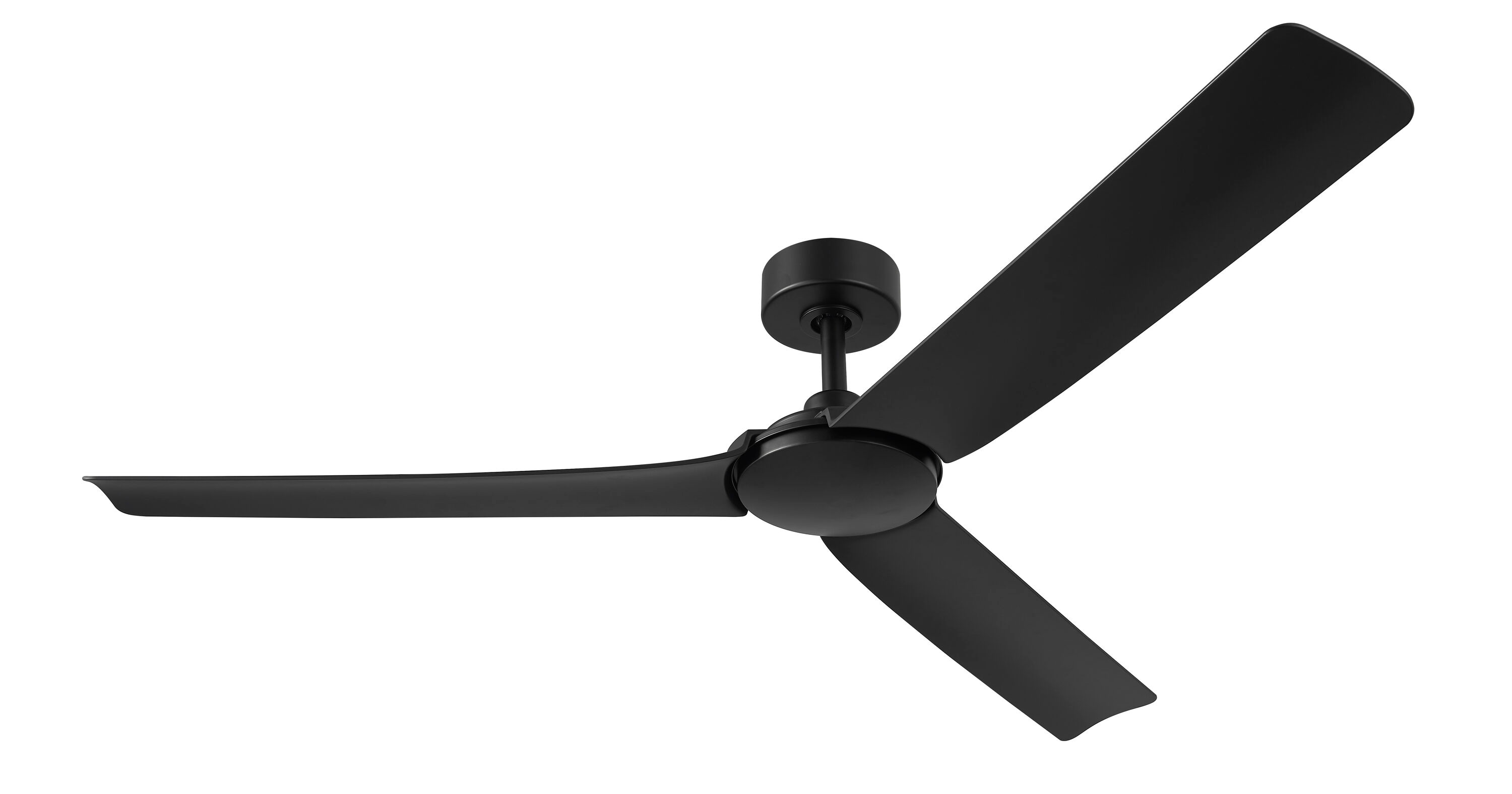Lochwood 60-in Outdoor Matte Black with Matte Black Blades Ceiling Fan Without Light - Remote Included ( 3 -Blade ) - Image 4
