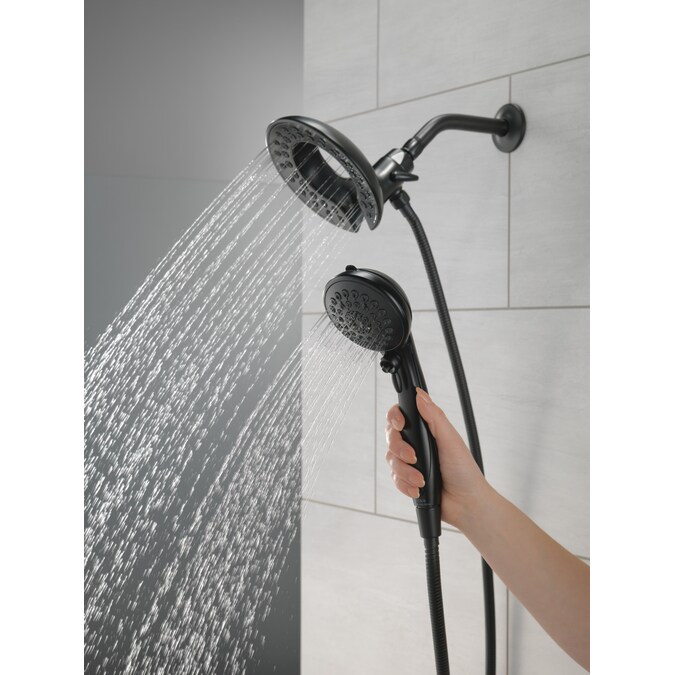 Delta Saylor Matte Black 6.81-in Round Dual/Combo Shower Head 1.75-GPM (6.6-LPM) - Image 11
