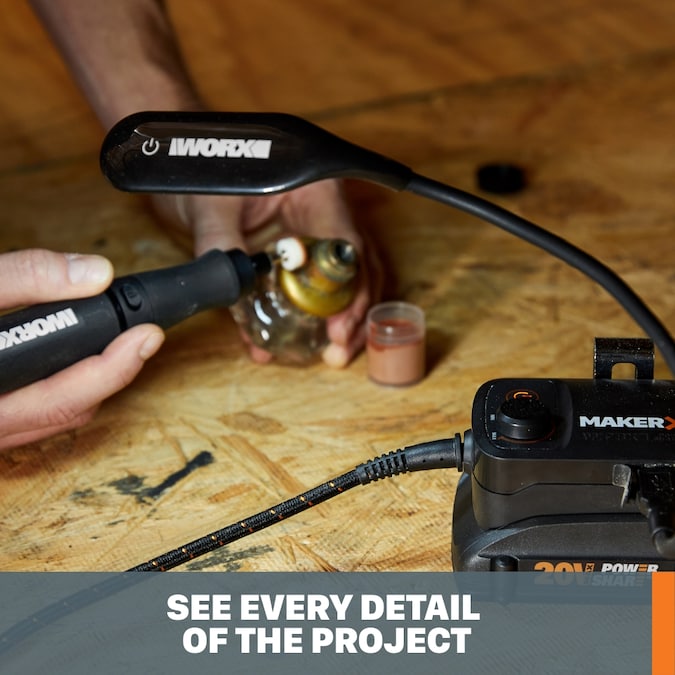 WORX MakerX Variable Cordless 20-volt Max Crafting Rotary Tool Kit - Image 7