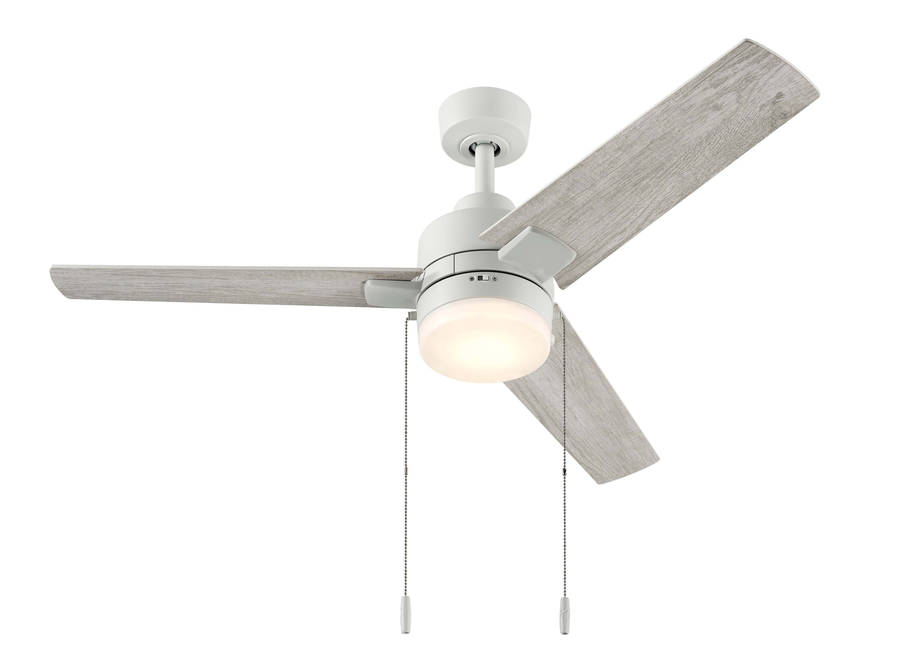 Brinson 44-in Integrated LED White with White/White Oak Blades Ceiling Fan With Light ( 3 -Blade ) - Image 5