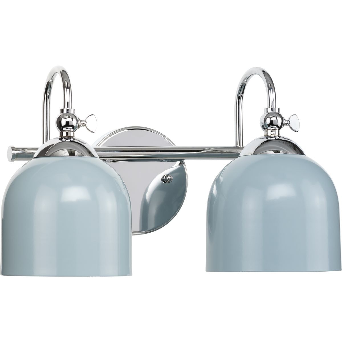Dalton 14.75-in 2 -Light Polished Chrome Coastal Vanity light