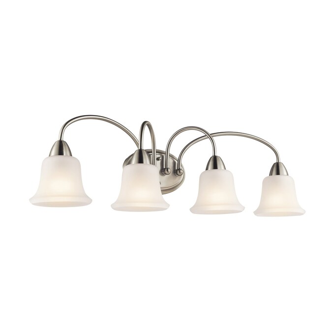 Kichler Nicholson 33-in 4-Light Brushed Nickel Transitional Vanity Light