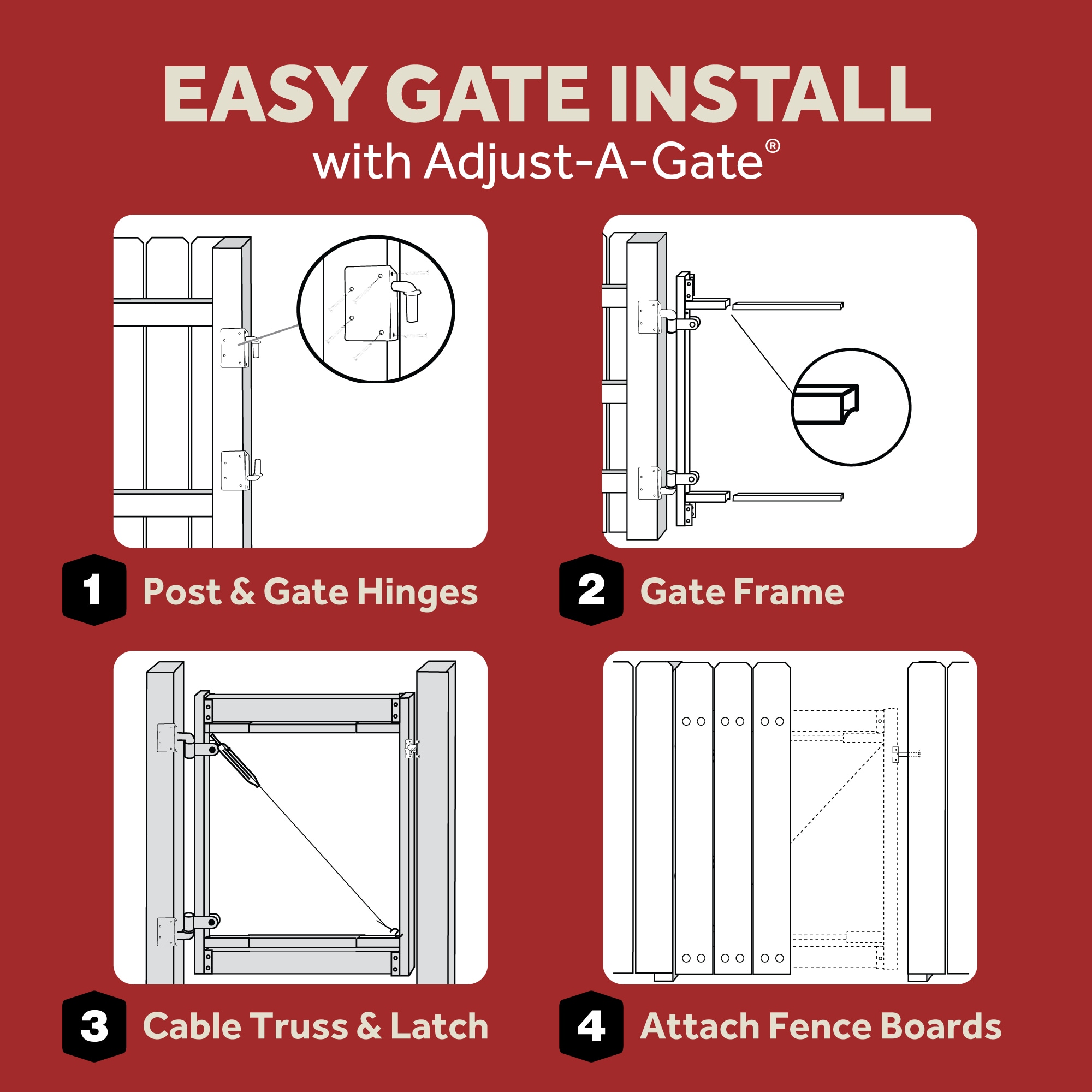 Contractor Series 96-in Black Gate kit - Image 13