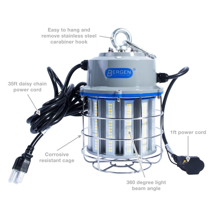 Bergen Industries 12000-Lumen LED Plug-in Hanging Work Light - Image 4