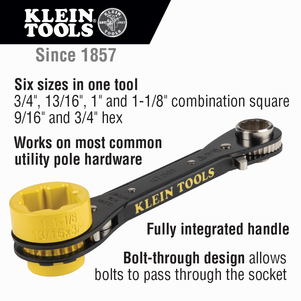 6-in-1 Lineman's Ratcheting Wrench - Image 2