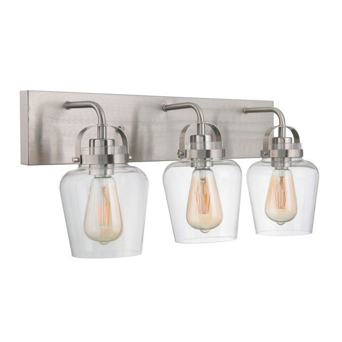 Craftmade Trystan 22-in 3-Light Brushed Nickel Transitional Vanity Light