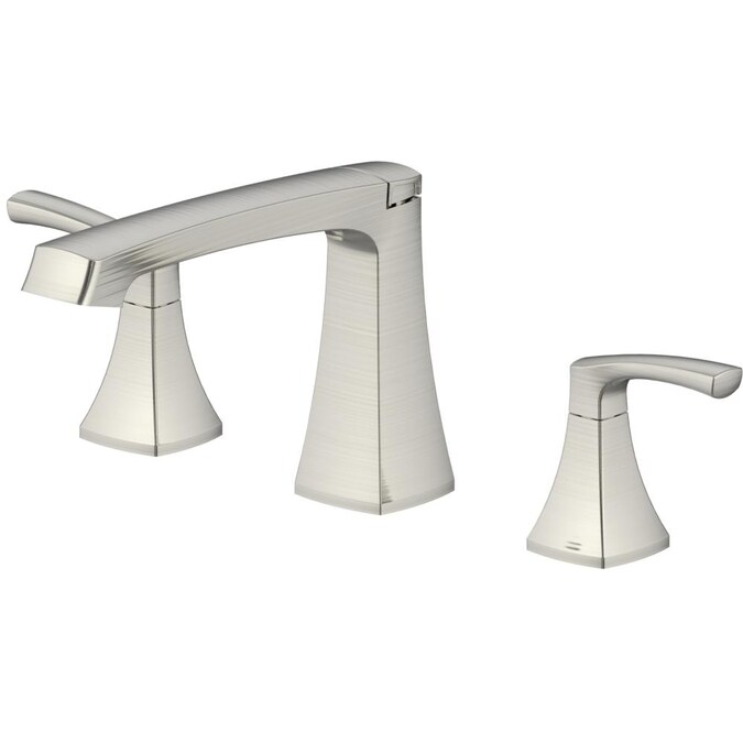 CMI Cardania Brushed Nickel 2-handle Deck-mount Roman Low-arc Bathtub Faucet (Valve Included)