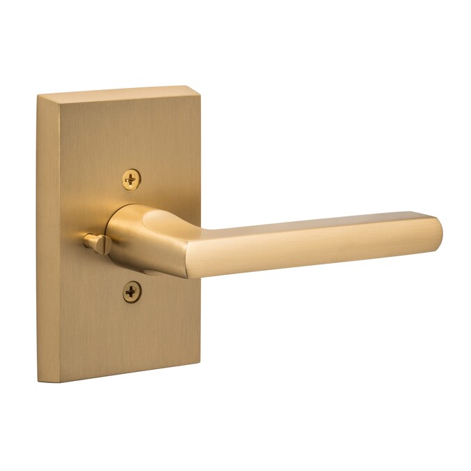 Sure-Loc Hardware Ridgecrest Mountain Logan Satin Brass Interior Bed/Bath Privacy Door Handle