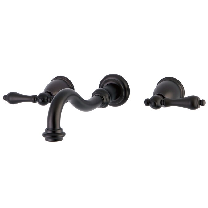 Kingston Brass Restoration Oil-Rubbed Bronze 2-handle Wall-mount Low-arc Bathtub Faucet (Valve Included)