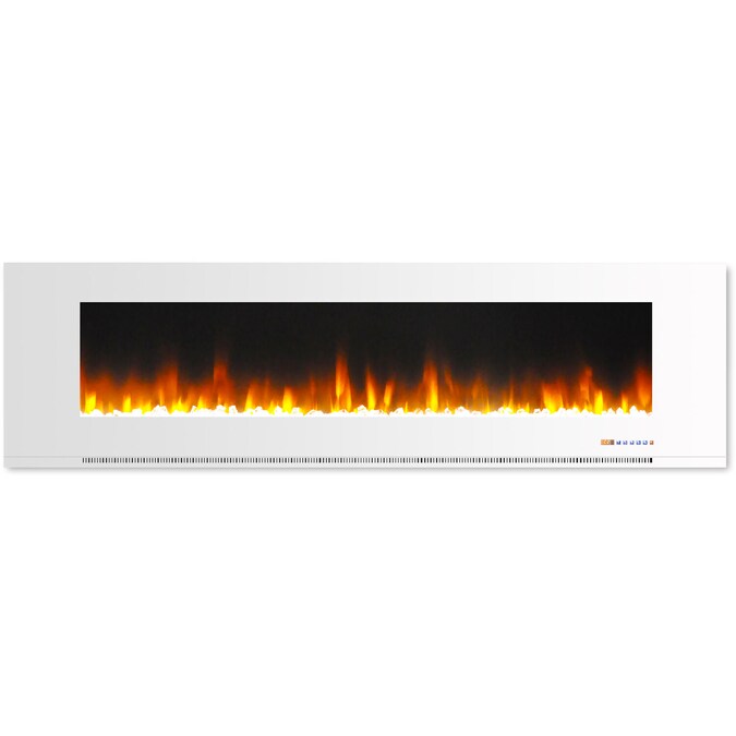 Cambridge 72-in W White Fan-forced Wall-mount Electric Fireplace with Remote Control Included - Image 8