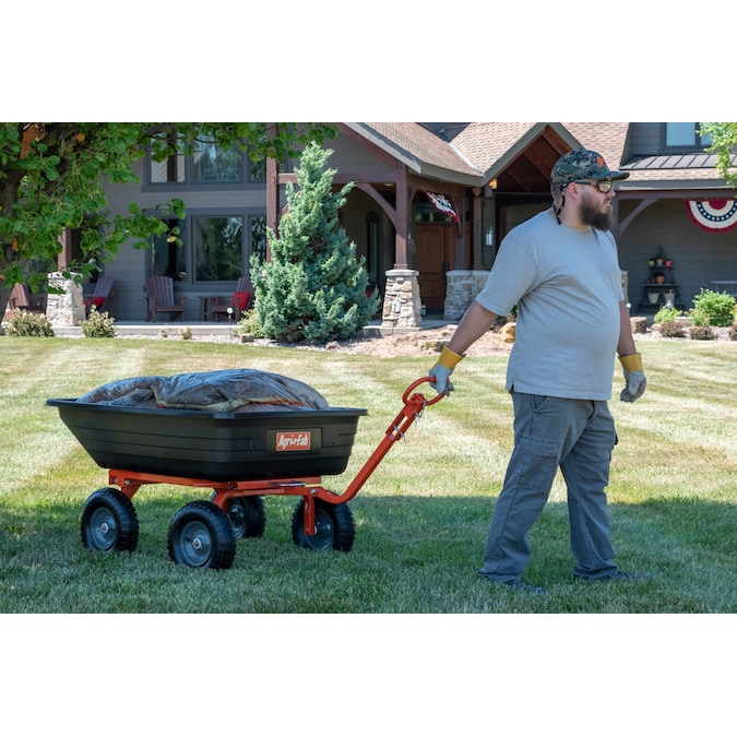 Agri-Fab Push / Tow Carts 10-cu ft Poly Yard Cart - Image 7