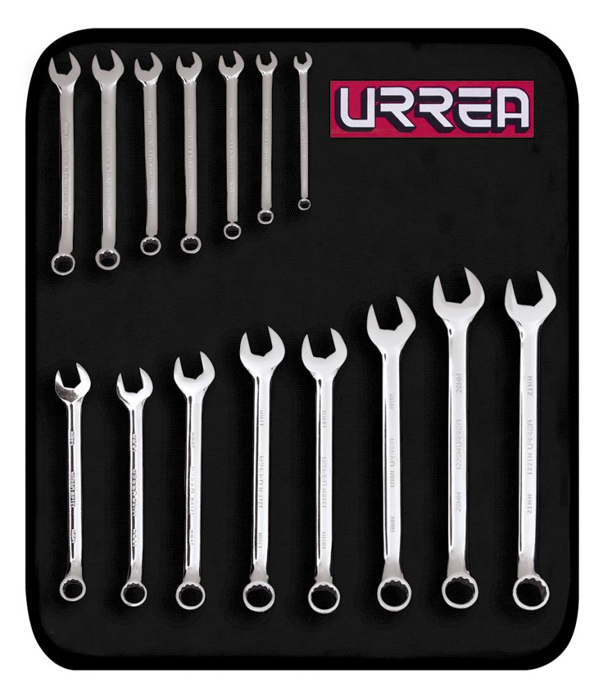 15 -Piece Set 12-point Metric Standard Combination Wrench Includes Soft Case
