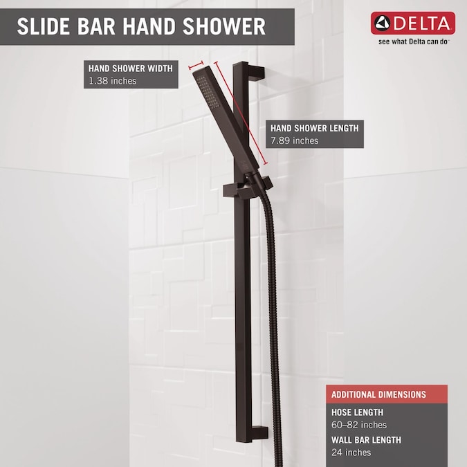 Delta Vero Venetian Bronze 1.38-in Rectangle Handheld Shower Head 1.75-GPM (6.6-LPM) - Image 3