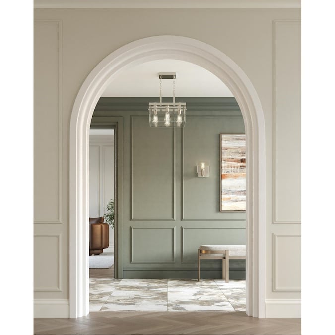 Progress Lighting Glayse 4-Light Brushed Nickel Semi Flush Mount Light - Image 3