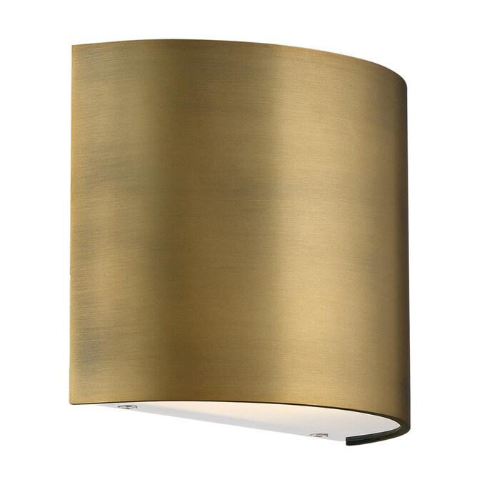 dweLED Pocket 7-in W 1-Light Brushed Brass Wall Sconce