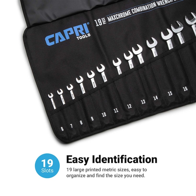 Capri Tools 19-Piece Set 12-point Metric Combination Wrench Includes Soft Case - Image 9