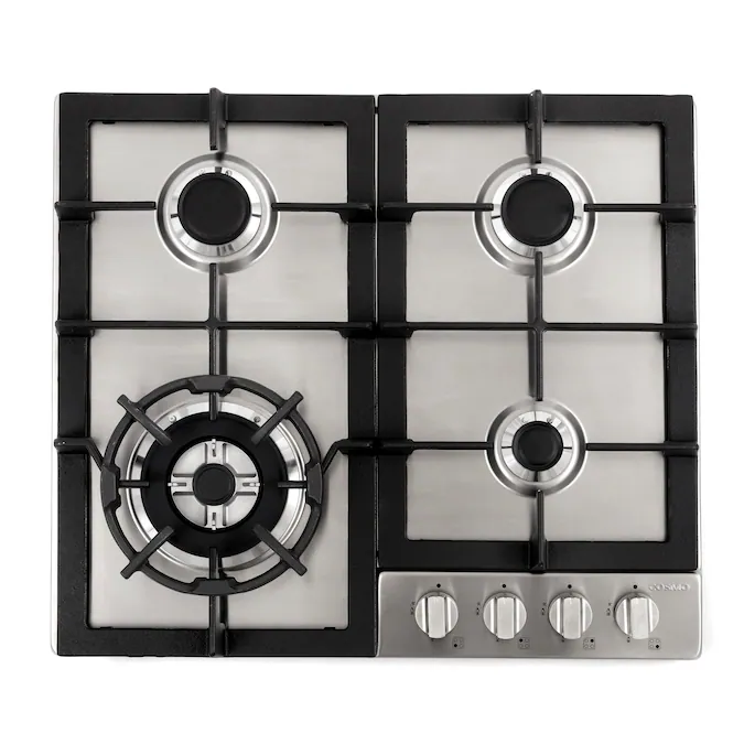 Cosmo 24-in 4 Burners Stainless Steel Gas Cooktop