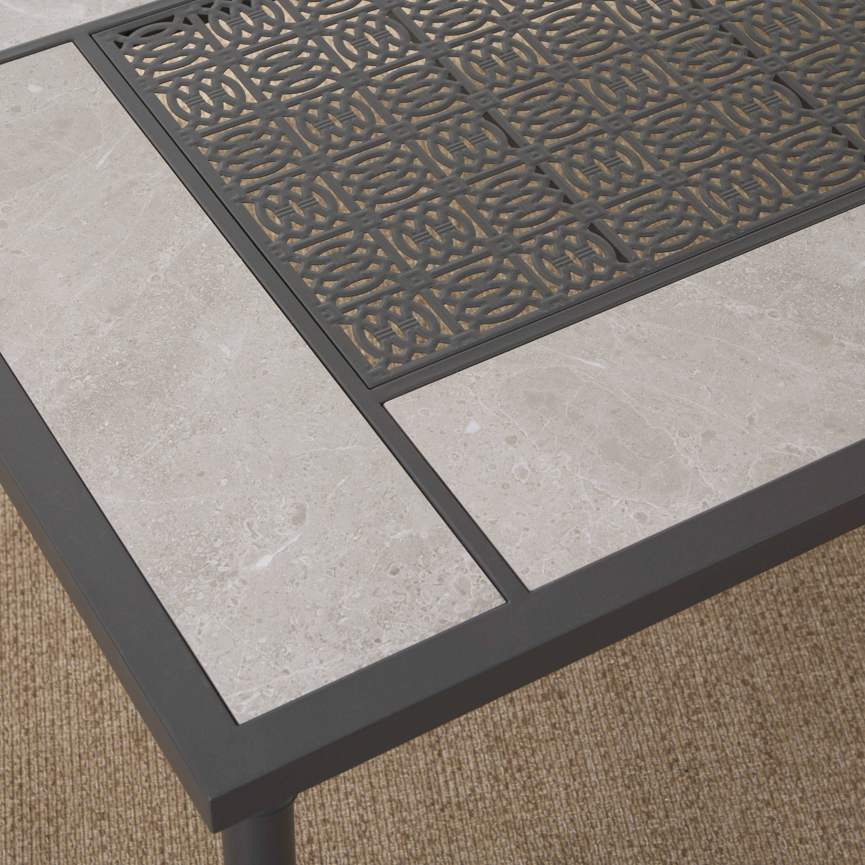 Thomas Lake Rectangle Outdoor Dining Table 39-in W x 67-in L with Umbrella Hole - Image 6