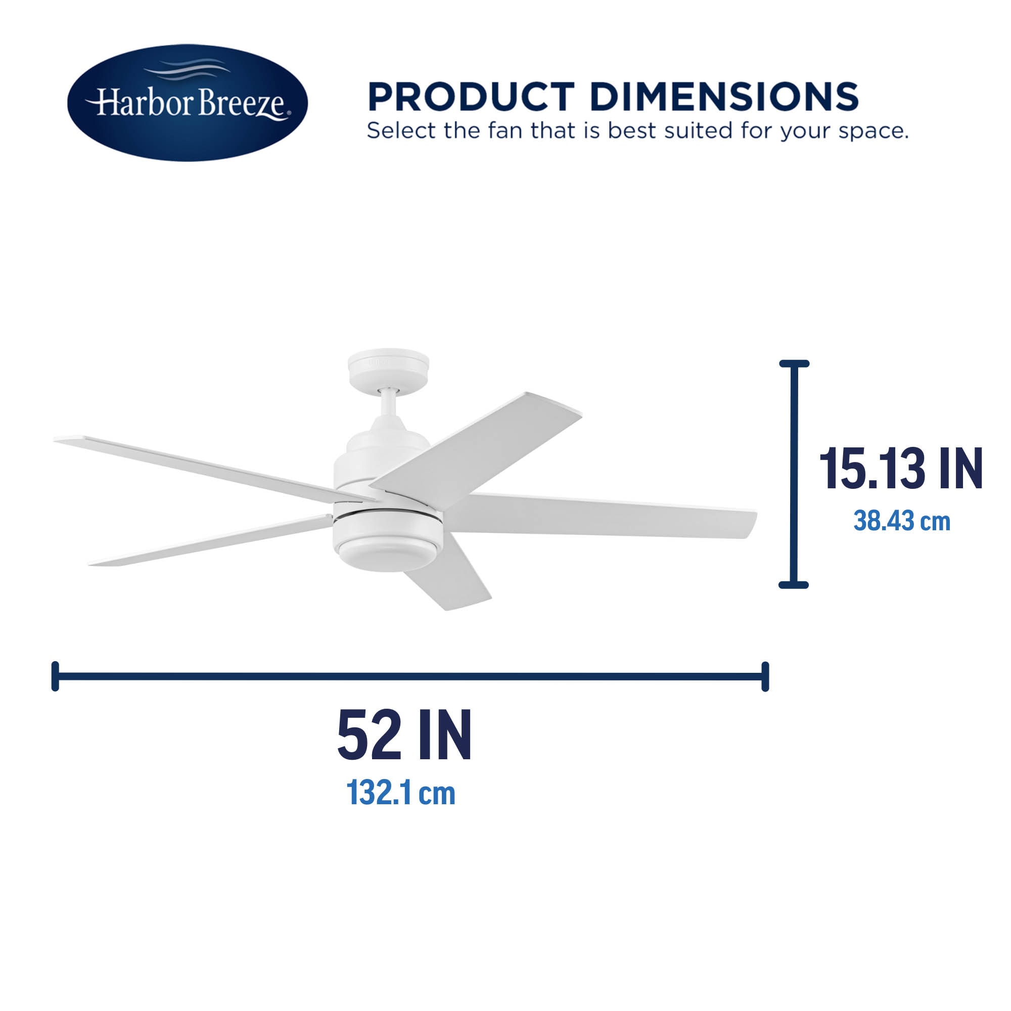Carlow 52-in Color-Changing Outdoor White with White/Driftwood Blades Ceiling Fan With Light - Remote Included ( 5 -Blade ) - Image 10