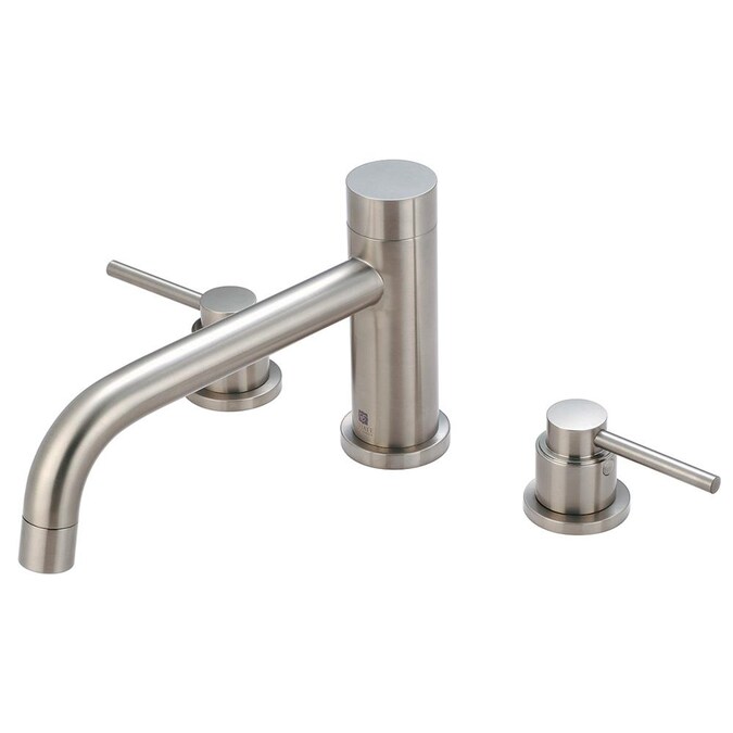 Pioneer Industries Motegi Brushed Nickel 2-handle Deck-mount Roman Low-arc Bathtub Faucet (Valve Included)