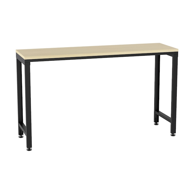 ClosetMaid ProGarage 60.6-in L x 35.2-in H Matte Black/Rubberwood Wood Adjustable Height Work Bench