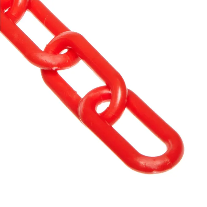 Mr. Chain 1.5 in (#6, 38Mm) X 500 Ft Red Plastic Barrier Chain