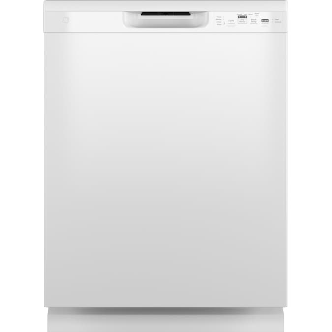 GE Dry Boost 24-in Front Control Built-In Dishwasher (White) ENERGY STAR, 55-dBA Standard Sound Level