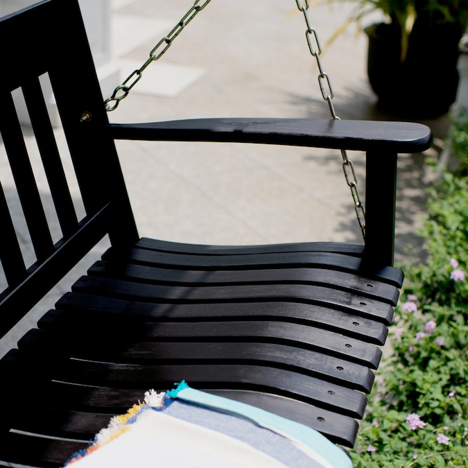 Cambridge Casual Thames 2-person Black Wood Outdoor Swing - Image 4