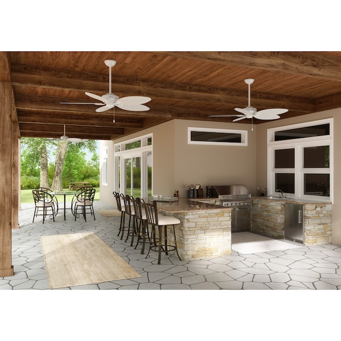 Hunter Bayview 54-in White Indoor/Outdoor Ceiling Fan (5-Blade) - Image 4