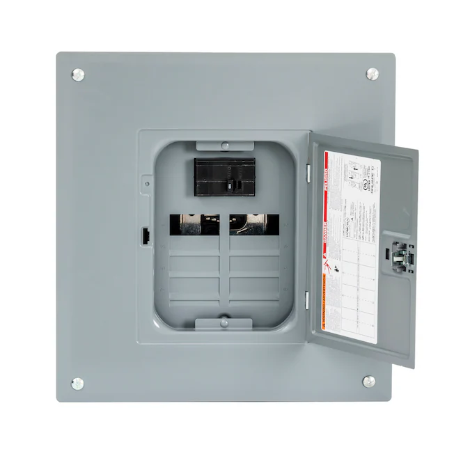 Square D Homeline 100-Amp 8-Spaces 16-Circuit Indoor Main Breaker Plug-on Neutral Load Center