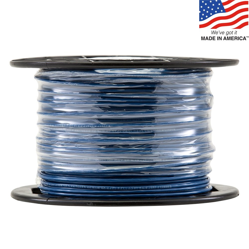 500-Feet 16 -AWG Blue Stranded Copper TFFN wire ( By-the-roll )