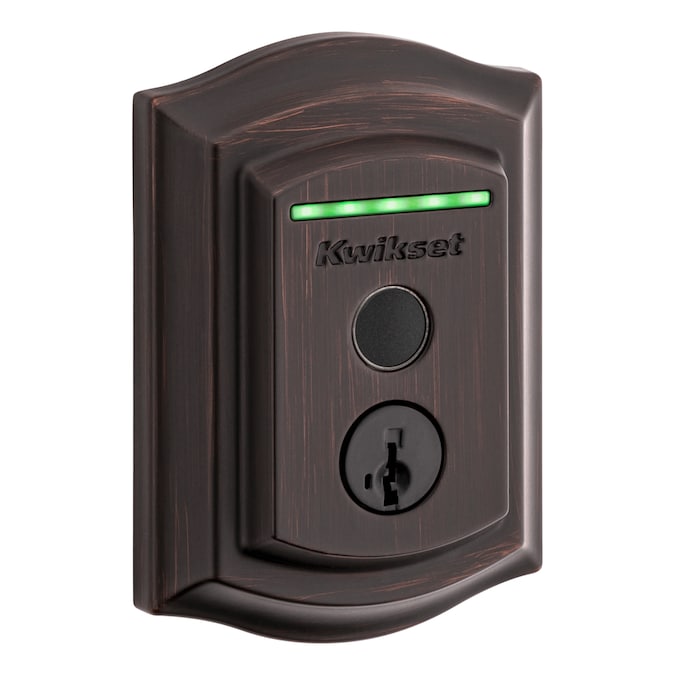 Kwikset Halo Fingerprint Venetian Bronze Smart Lock Electronic Deadbolt with Wifi Smartkey Fingerprint Touchscreen No Keypad - Image 6