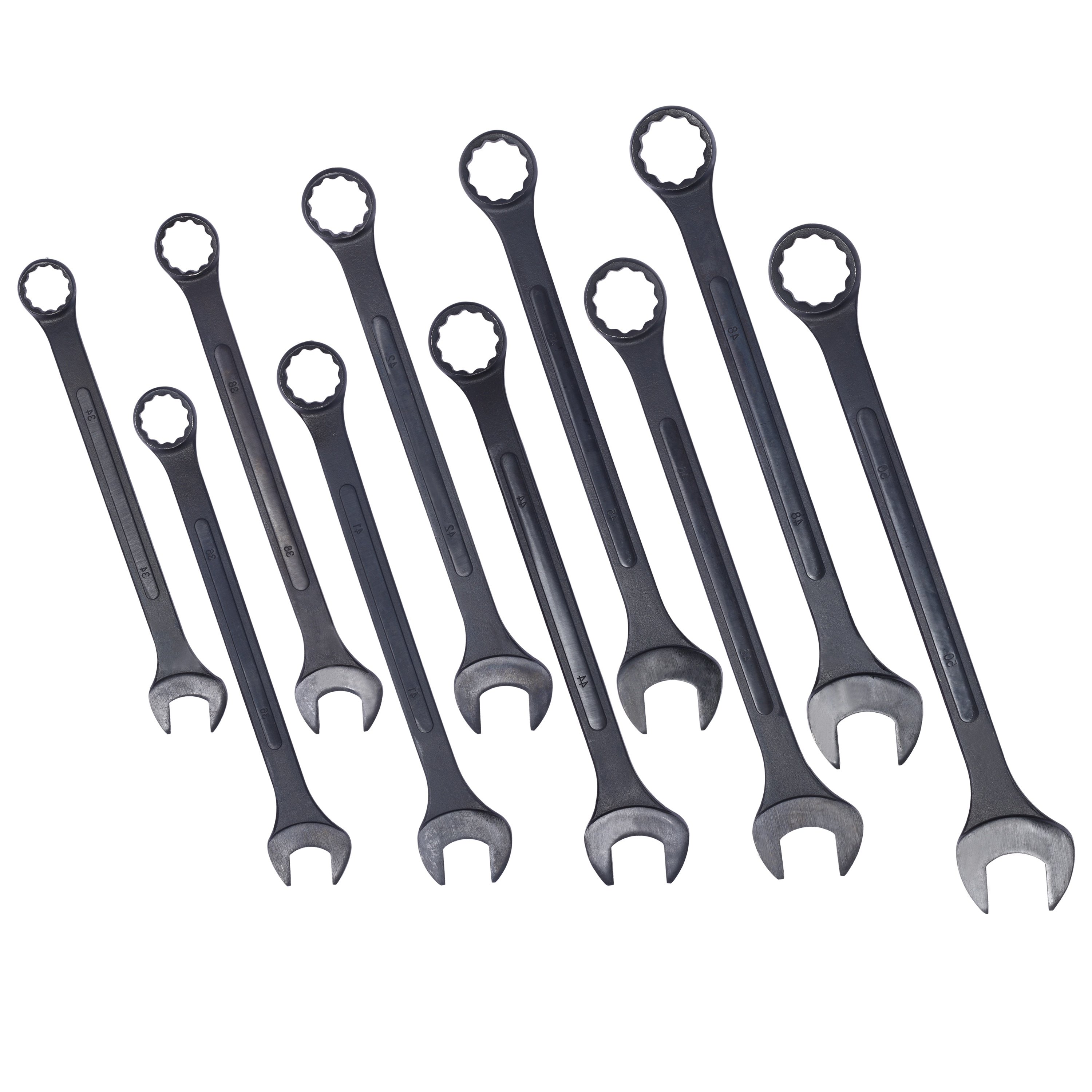 N/O 10 -Piece Set Metric Flare nut Combination Wrench (no case)