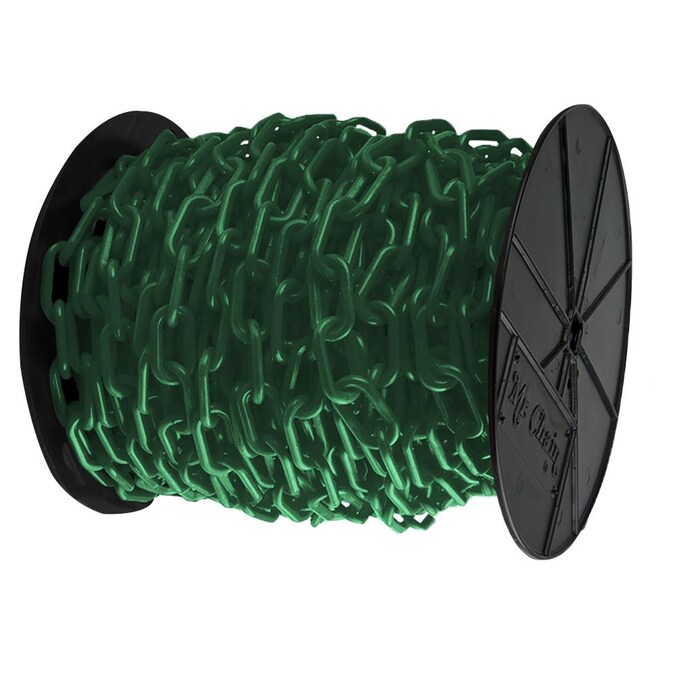 Mr. Chain 1.5 in (#6, 38Mm) X 200 Ft Evergreen Plastic Barrier Chain On A Reel