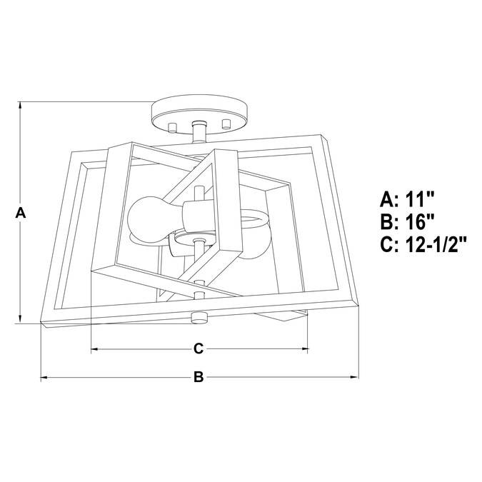 Cascadia Dunning 2-Light Satin Brass Semi mount light - Image 5
