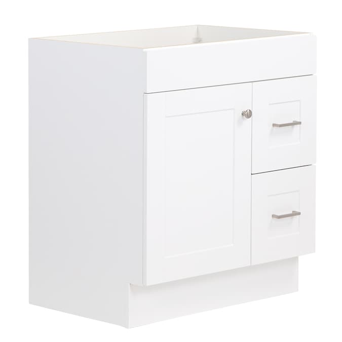 Project Source 30-in White Bathroom Vanity Base Cabinet without Top - Image 5