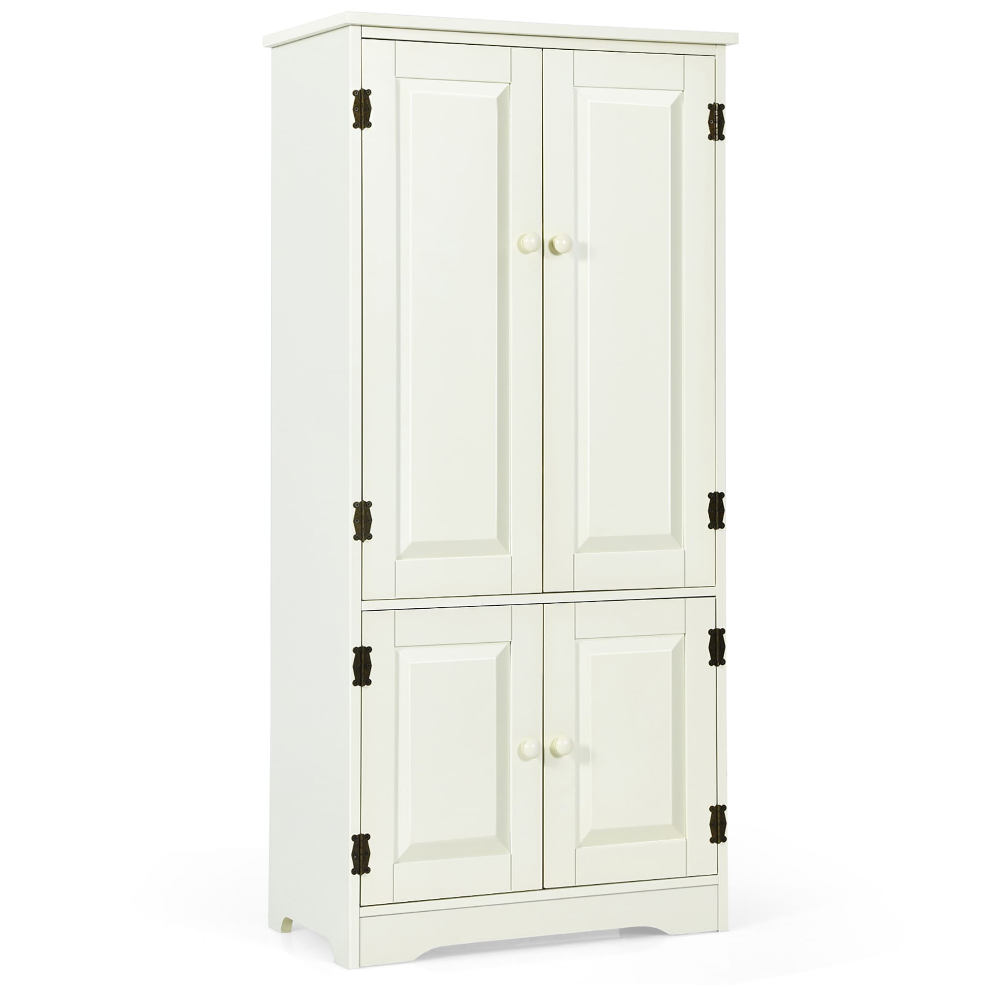 13-Inches W x 49-Inches H MDF Cream White Freestanding Utility Storage Cabinet