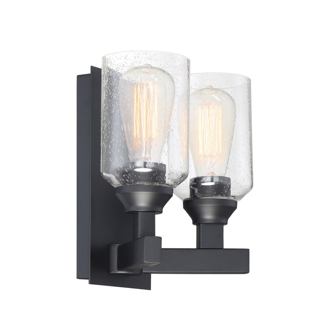 Craftmade Chicago 10-in W 2-Light Black Transitional Incandescent Wall Sconce
