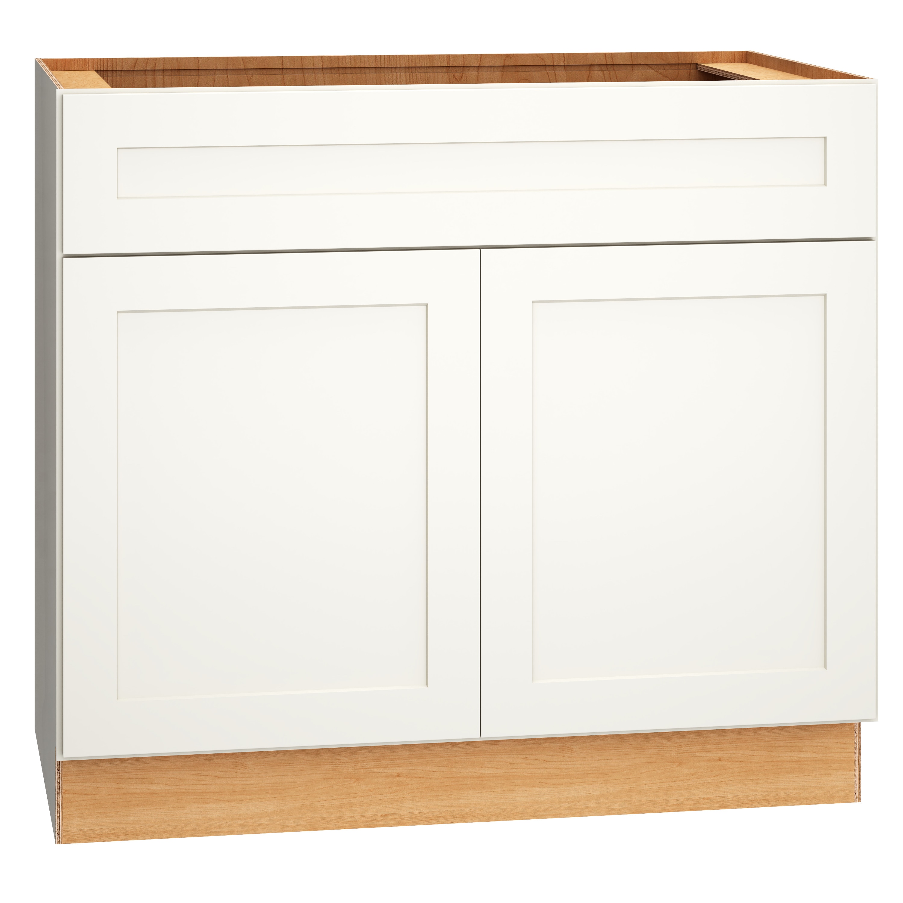 Jamestown 36-in White Bathroom Vanity Base Cabinet without Top