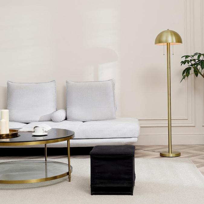 Globe Electric 60.1-in Matte Brass Floor Lamp