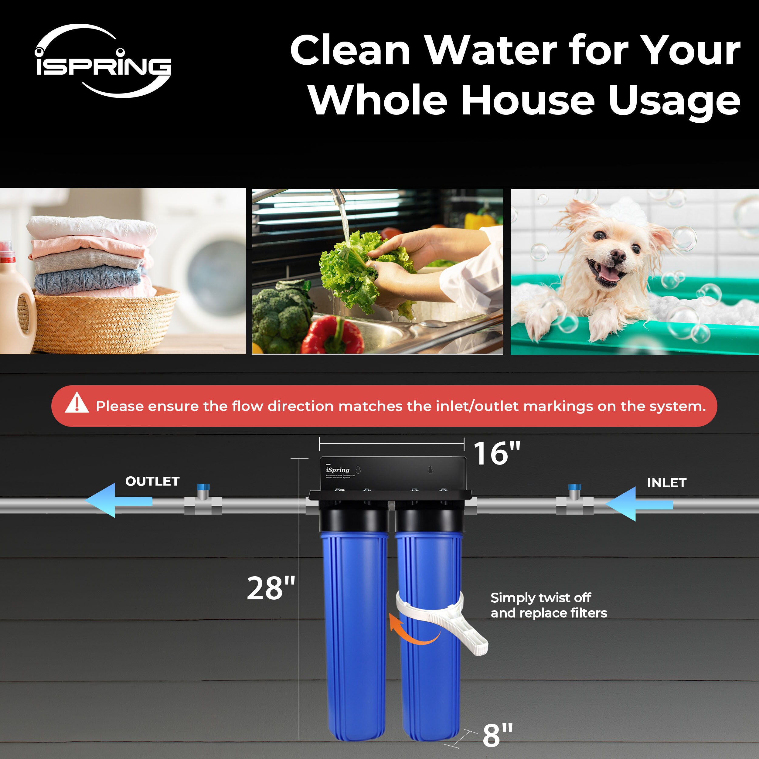 WGB22B-KS Dual-stage 25-GPM Multi-method Hard water Whole House Water Filtration System - Image 4