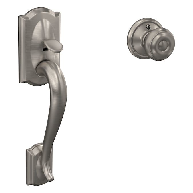 Schlage Camelot-Georgian Satin Nickel Entry Door Handleset Knob