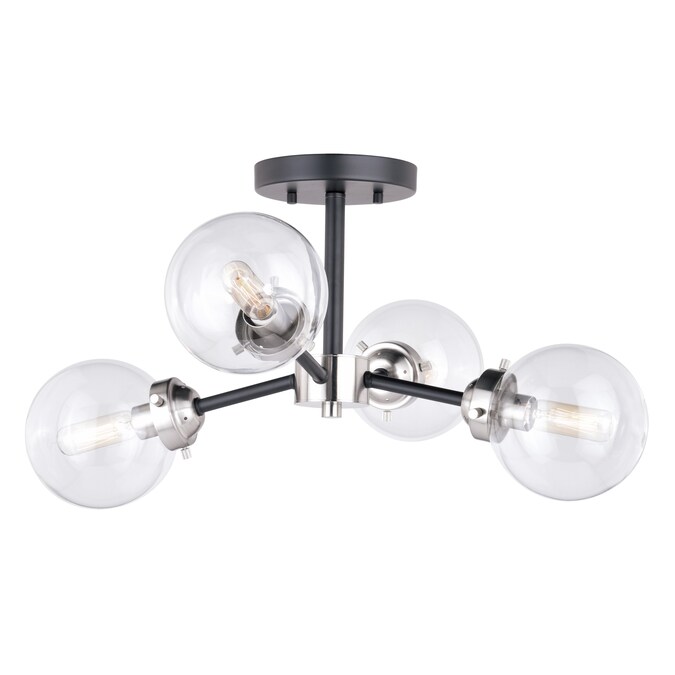 Cascadia Orbit 4-Light Satin Nickel Semi mount light