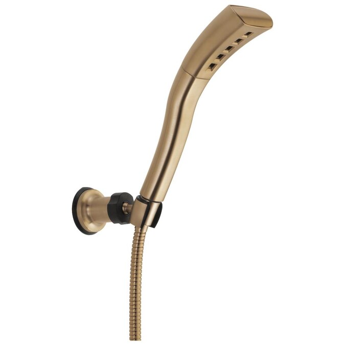 Delta Universal Showering Components Champagne Bronze 2.34-in Rectangle Handheld Shower Head 1.75-GPM (6.6-LPM)