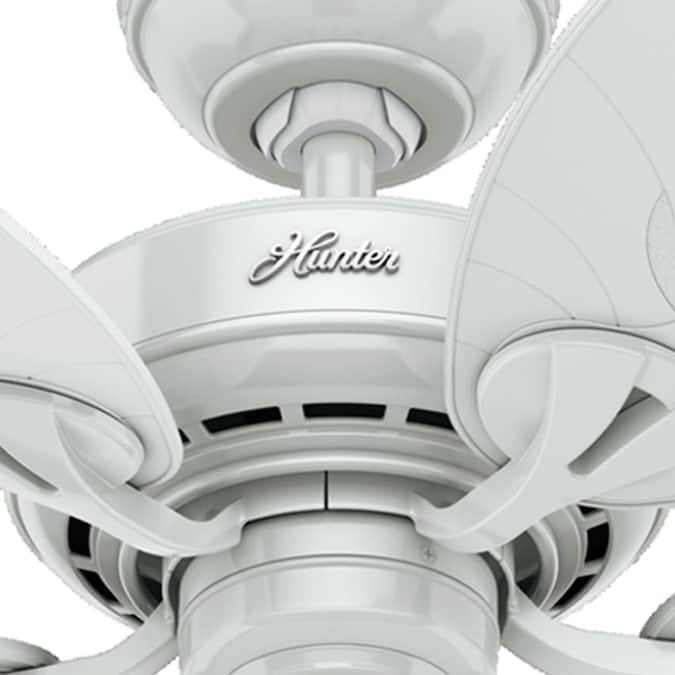 Hunter Bayview 54-in White Indoor/Outdoor Ceiling Fan (5-Blade) - Image 9
