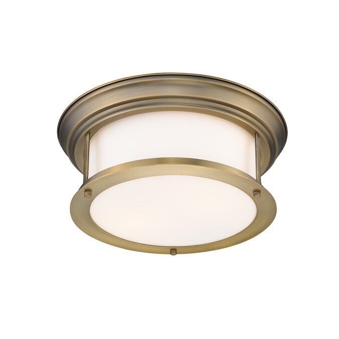 Z-Lite Sonna 1-Light Antique Brass Flush Mount Light - Image 4