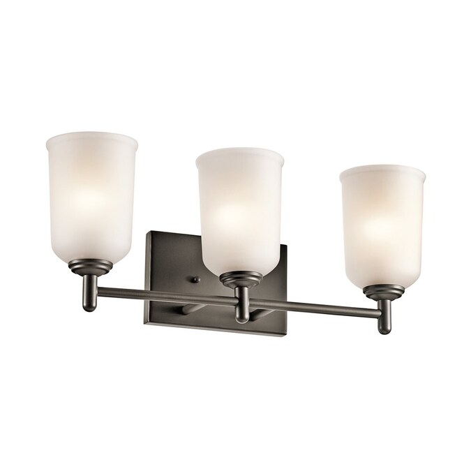 Kichler Shailene 21-in 3-Light Antique Bronze Modern/Contemporary Vanity Light