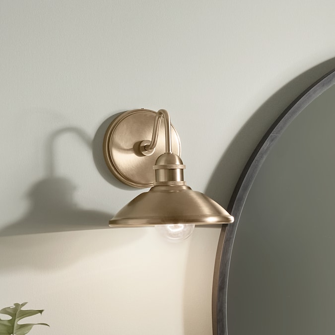 Kichler Clyde 7.5-in 1-Light Gold Vintage Vanity Light