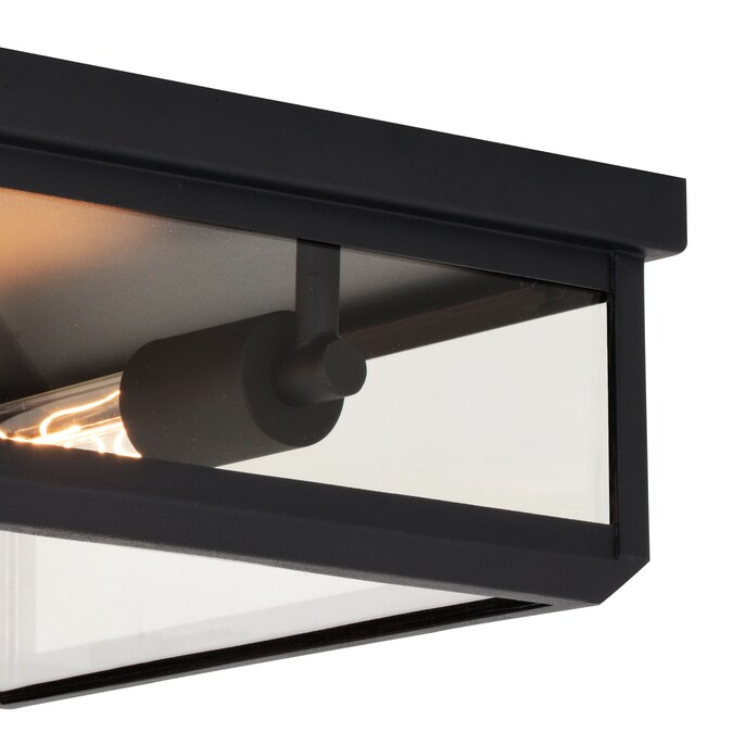 Cascadia Kinzie 2-Light 12-in Matte Black Led Flush Mount Light - Image 9